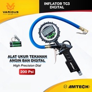 AMTECH Tire Pressure Gauge Tire Air Inflator Tekanan Angin 3in1 Digital Gauge Inflator TG3