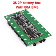 3S 11.1V 12.6V 40A BMS 3S/1P 3S/2P กล่องแบตเตอรี่บัดกรี/18650กล่องแบตเตอรี่แพ็คแบตเตอรี่ลิเธียม12V แ