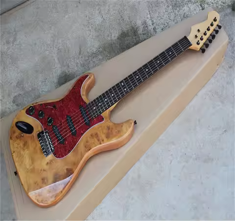 Custom Shop Red Electric Guitar With 3 Pickups Left Handed Guitar
