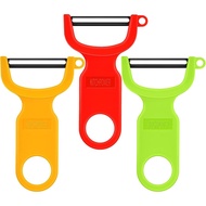 Original Vegetable Peeler Carbon Steel Blade 3-Pack Red/Green/Yellow I4FC