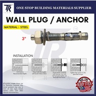 WALL PLUG/ M6 WEDGE ANCHOR/ HEAVY DUTY EXPANSION BOLT STUD CONCRETE ANCHOR 3"(BULK ORDER) 50PCS/100P