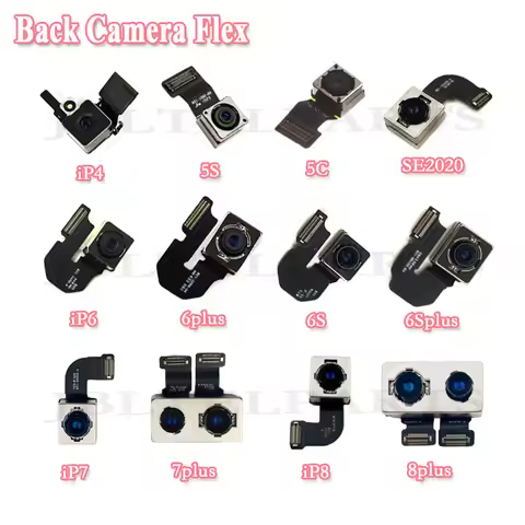 Main back camera for iPhone 4 5s 5c SE 2020 6 6S 7 8 Plus Rear Camera with flex cable facing tested 
