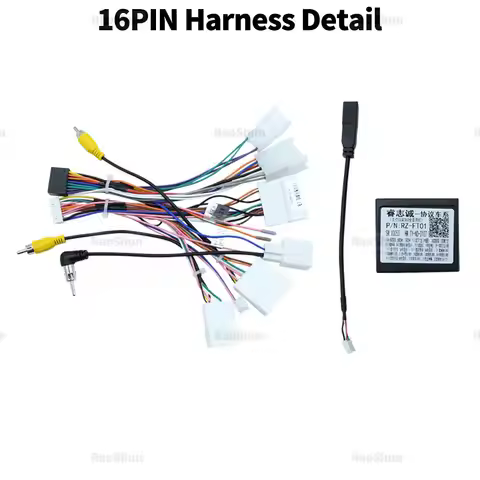 Car Android Radio 16PIN Power Cable Canbus Decoder FT-RZ-01 For Toyota Corolla Auris RAV4 Hilux Klug