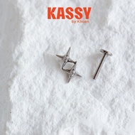 (1 Piece) Two Star Piercings - Titanium F136 - Kassy