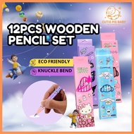 12Pcs/Box Cute HB Pencil Klm Cartoon Pencil Eco-friendly wooden pencil Art Drawing Kids Stationery