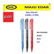 [G'SOFT] BALL PEN W2 0.5MM / 0.7MM (1'S) PEN ECONOMY