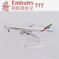 20cm Emirates B777 Airplane Diecast Metal Display Toy Decoration Collection Children's Gift