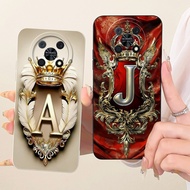 For Huawei Nova Y90 Casing CTR-LX2 CTR-LX1 CTR-LX3 Cover Luxury Crown Letters Soft Silicone Bumper F