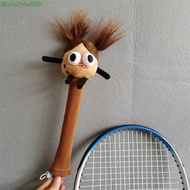 SEASONWIND Cartoon Badminton Racket Protector, Animal Non Slip Badminton Racket Handle Cover, Elastic Drawstring Cute Badminton Racket Grip Cover Universal