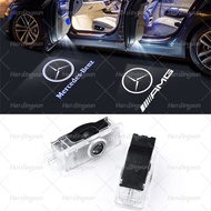 For Mercedes Benz CLA CLS C207 A207 C205 A205 C218 W218 car door logo light LED Automobile welcome a