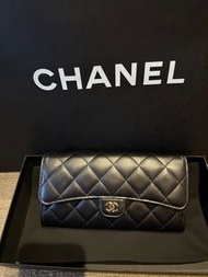 Chanel classic 羊皮銀包/ Chanel long wallet/ Chanel 長銀包/ Chanel Lampskin