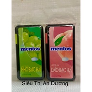 Combo of 5 boxes of Mentos Sugar-Free Lozenges Peach/Grape Mint Flavor 17,5g jar