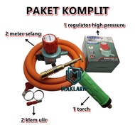 Torch Kepala Las Gas Torch Gas Tembaga LPG Flame Gun Alat Bakar Sate Seafood BBQ Blow Torch Flame Gu