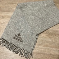 瑞奇二手精品 vivienne Westwood 圍巾 logo 美品