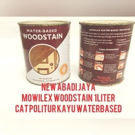 NEW CAT PLITUR KAYU MOWILEX WOODSTAIN WATER BASED 1 LITER - SEPIA