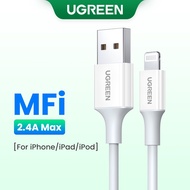 Ugreen สายชาร์จ USB 2.4A MFi เป็น Lightning ชาร์จเร็ว สําหรับ iPhone 14 13 12 11 8 iPhone 12 Pro iPhone 12 Pro Max