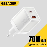 Essager 70W USB A Type C Charger GaN Fast Charge Charger QC4.0 3.0 PD3.0 USB A+C Charger For IPhone1
