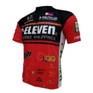 7-ELEVEN Roadbike Philippines Cycling Jersey Men Women Drifit Bike Jersey Bicycle T-Shirt with Back Pockets and Zipper