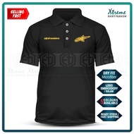 Microfiber Polo T Shirt Sulam Alpine MotoGP Motorcycle Extreme Racer Speed Superbike SBK Motorcross 
