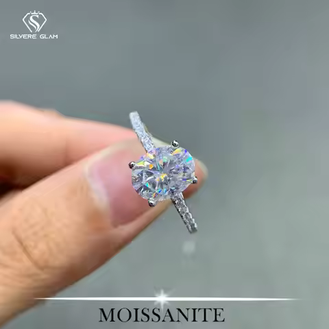 SG Oval Cut 1CT 2CT 3CT D Color Moissanite Rings For Women Lab Diamond Wedding Promise Band S925 Ste