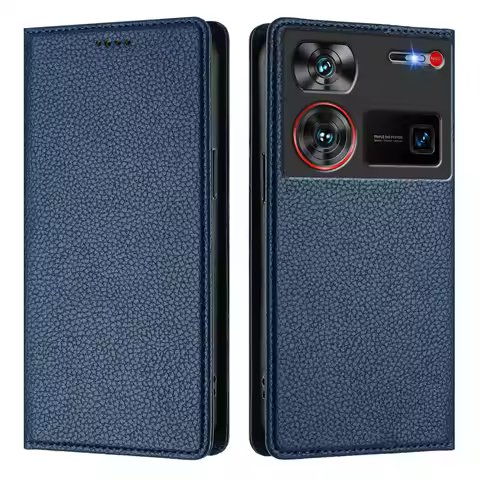 For ZTE Nubia Z80 Ultra Luxury Case Magnetic Leather RFID Card Stand Phone ZTE Nubia Z 80 Ultra Z70 