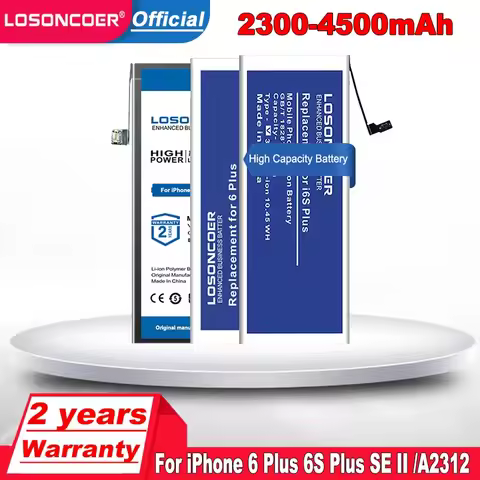 4500mAh For Original iPhone 6 Plus Battery / 6S Plus SE II 2 2020 /A2312 Mobile Phone Battery