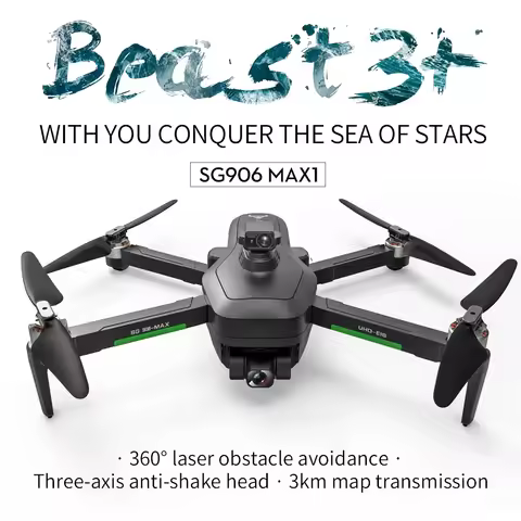 New SG906 MAX1 Beast 3+ With Obstacle Avoidance 3-Axis Gimbal Professional 4K Camera GPS Repeater WI