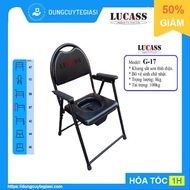 Ghế Bô Vệ Sinh Không Bánh Xe Khung Sơn Bô Vuông Đệm Simili Lucass G-17(G17) (Tiêu Chuẩn Mỹ)