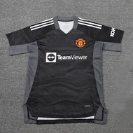 ชุดเครื่องแบบฟุตบอลแขนยาวสําหรับผู้ชาย Black Heathered Design Number 1 Goalie Jersey เหมาะสําหรับการ