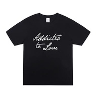 Emmy Rossum Tanpa Malu Gaya Sama Bergaya Lelaki dan Wanita Kasual Kapas Surat Bercetak T-shirt lenga