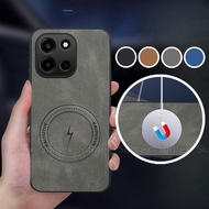 Magnetic Charge Ring Leather Case For 1+ OnePlus Nord 6 5G Simple Business Phone Back Cover Soft TPU