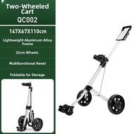 PGM | Golf Bag Cart Two-Wheel Cart Hand-Pulled Cart Golf Course Push Cart Foldable Golf Bag Cart