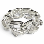Mint condition □ TIFFANY&Co. Tiffany AG925 Forge Link Ring, Silver, Size 50 (equivalent to JP size 1