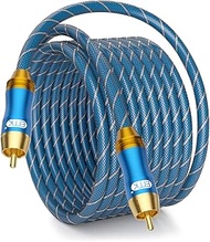 EMK Digital Coaxial Audio Cable for Audiophile 75-Ohm SPDIF Coax Subwoofer Cable RCA to RCA with OFC