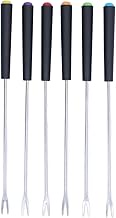 6 Pack Fondue Forks Stainless Steel Corrosion Resistant Long Fork Cake Chocolate Fruit Cheese Fondue