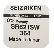 [SG] [1 Piece] Seizaiken 364 SR621SW Silver Oxide Button Battery