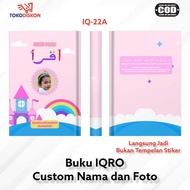 IQ 22A Children's Iqro Book Custom Write Name and Photo Color Contents Black and White/ - Iqra Volum
