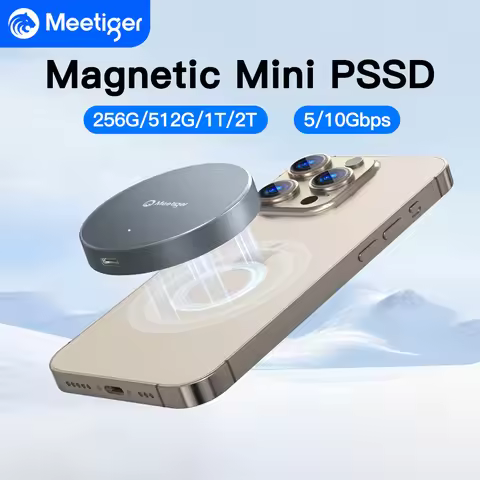 Meetiger Magnetic External SSD Magnetic hard drive 4K ProRes HDR Record and Store Portable Solid Sta
