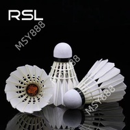 INT2 RSL 7 Tourney Shuttlecocks Badminton Shuttle Duck Feather Ball Cock 12pcs (Speed 77)