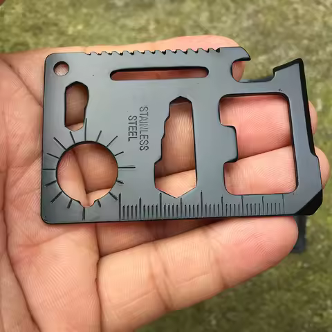 11-in-1 Outdoor multifunctional EDC tool card Pocket Tools Credit Card Knife Stainless Steel Beer Op
