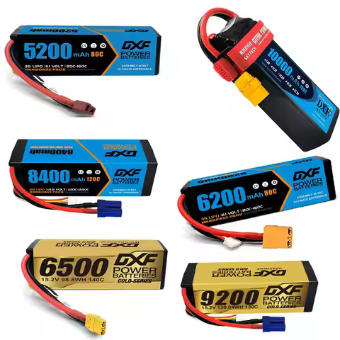 Batteries Lipo 7.4V 7.6V 11.4V 22.8V 11.1V 15.2V 14.8V 22.2V 2S 3S 4S 6S 5200Mah 6300Mah 6500mAh 620