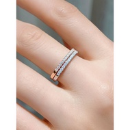 Small Row Diamond Ring Female Sterling Silver Row Ring Broken Diamond Guardian Ring Thin Ring Stacke