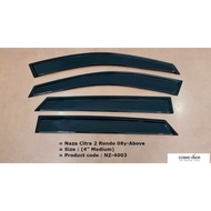 Naza Citra 2 Rondo 08y-above Door Visor / Window Vent Visor Deflectors
