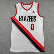 Men's Portland Trail Blazers Damian Lillard White and Red Swingers jersey icon edition sports basket