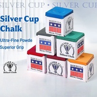 SILVER CUP Billiard Chalk - 1 Piece Pool Cue Chalk Premium Snooker Chalk USA Imported