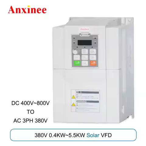 Anxinee Vfd Solar Inverter Dc 400v-800v To Ac 380v 3phase Water Pump Driver With Mppt Controller