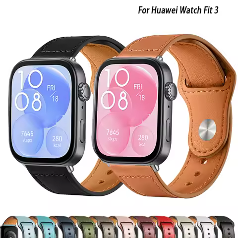 Leather Band for Huawei Watch Fit 3 SmartWatch Bracelet Watchband Correa for Huawei Watch Fit3 Strap