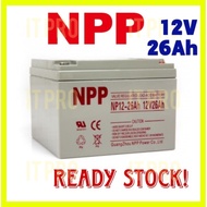 PRO🏠NPP 12V 26Ah Solar Rechargeable Gel Battery