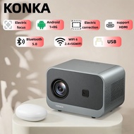 KONKA Projector Portable 4k【MY Stock】Electric Focus 1080P Full HD Wifi Bluetooth Smart Home Theater 