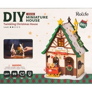 Rolife Twinkling Christmas House - DIY Wooden House